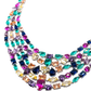 Multicolour Cascade Statement Necklace Set