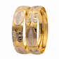 Tri-Tone Heritage Motif Bangle Pair
