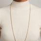 Classic Golden Tennis Necklace & Earring Set