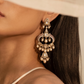 Pearl Crescent Statement Earrings