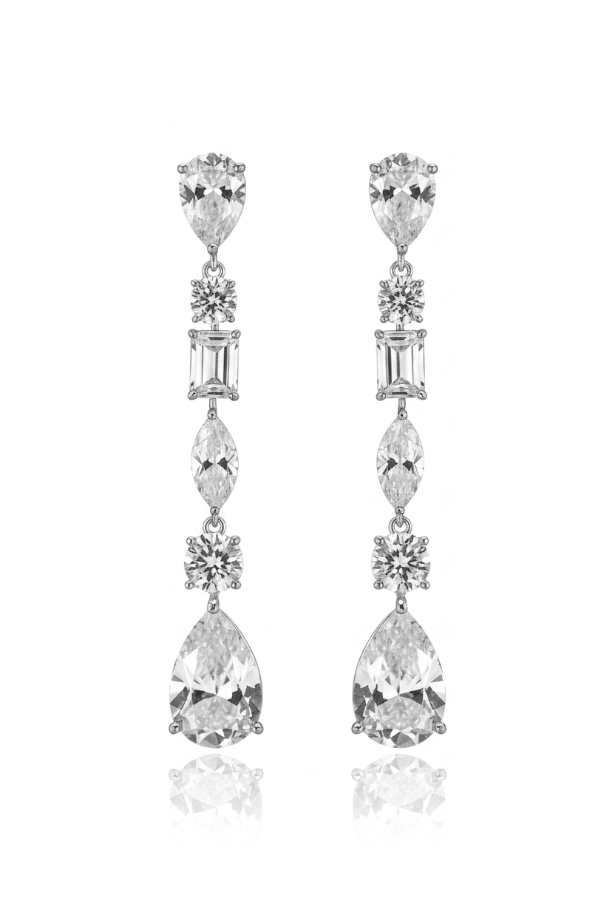 Diamond Cascade Statement Necklace Set