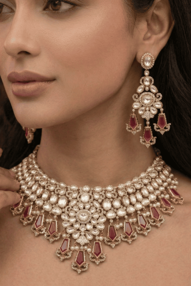 Royal Kundan Ruby Bridal Set