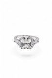 The Trinity Radiant — Radiant-Cut Diamond Three-Stone Ring with Trillion Side Stones