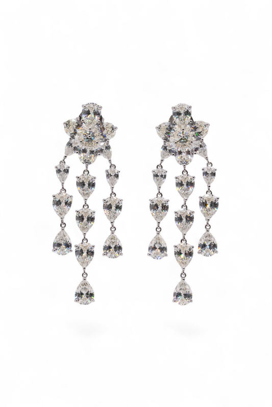 Cascade Fringe Chandelier Earrings