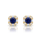 Midnight Blue Cushion Statement Studs