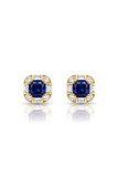 Midnight Blue Cushion Statement Studs