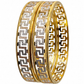 Two-Tone Grecian Luxe Bangle Pair