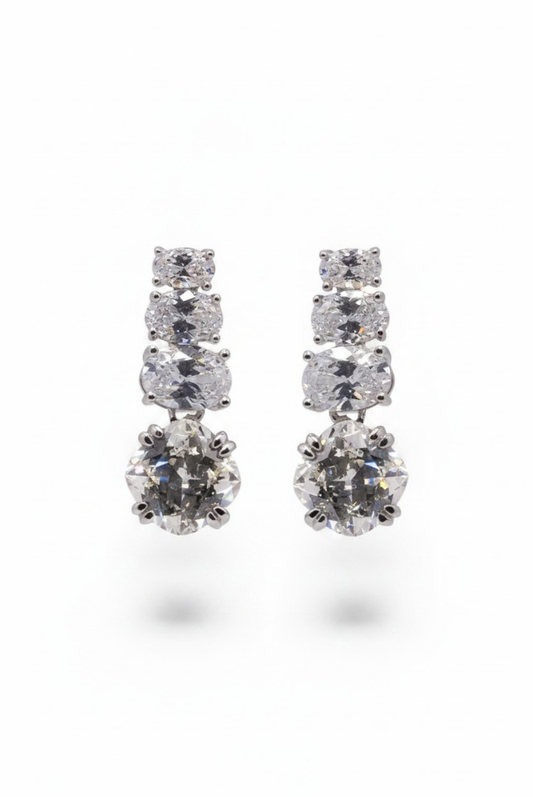 Graduated Diamond Drop Earrings