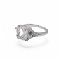 The Trinity Radiant — Radiant-Cut Diamond Three-Stone Ring with Trillion Side Stones