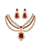 Regal Ruby Layered Necklace Set