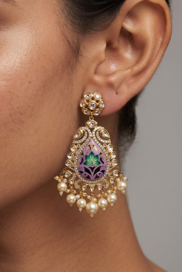 Amethyst Paisley Pearl Rani Haar Set