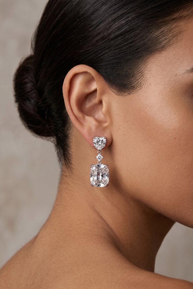 Adeline Moissanite Drop Earrings