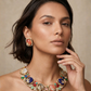 Multicolor Gemstone Statement Necklace – Indian Luxury