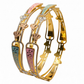 Pastel Fleur Enamel Bangle Pair