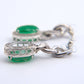 Emerald Green Oval Drop Earrings