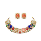 Multicolor Gemstone Statement Necklace – Indian Luxury