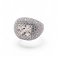 Pave Dome Princess Ring
