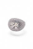 Pave Dome Princess Ring