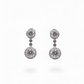 Double Halo Drop Earrings