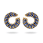 Sapphire Sculpted Hoop Earrings