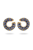 Sapphire Sculpted Hoop Earrings