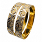 Two-Tone Diamond Crest Bangle Pair