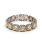 Soleil Champagne Halo Tennis Bracelet