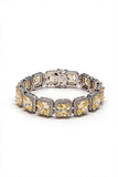 Soleil Champagne Halo Tennis Bracelet