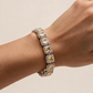 Soleil Champagne Halo Tennis Bracelet