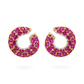 Ruby Sculpted Hoop Earrings