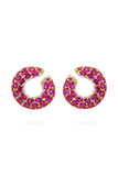 Ruby Sculpted Hoop Earrings