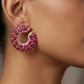 Ruby Sculpted Hoop Earrings