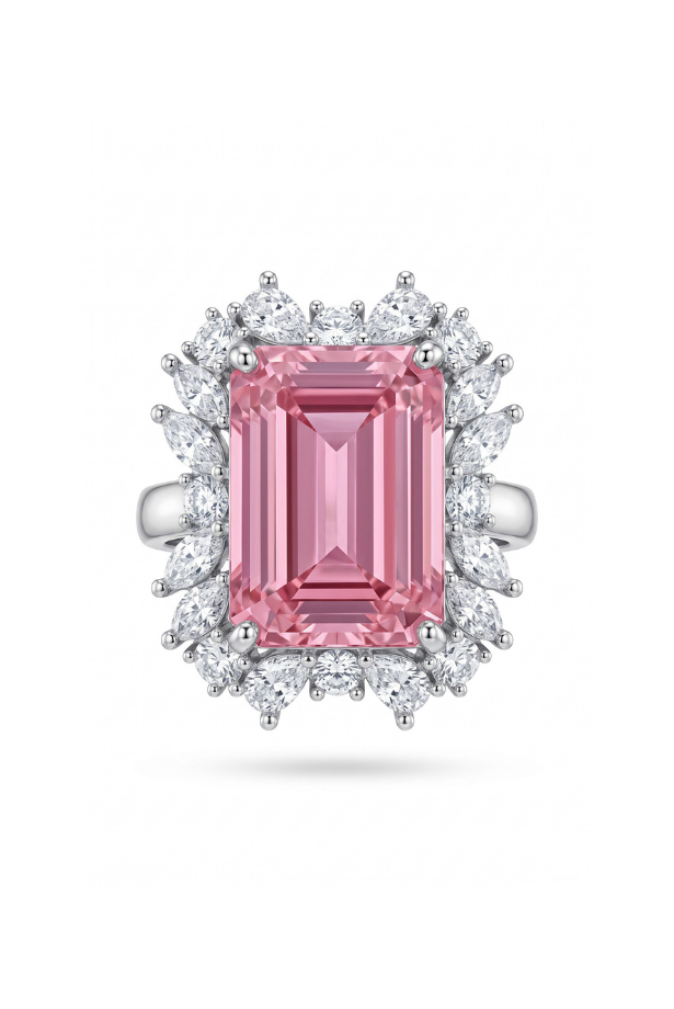 Imperial Blush Pink Doublet Statement Ring