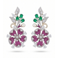 The Peony Bloom Rhodium-Tone Necklace Set