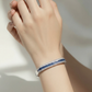 Pavé Bar Bangle – Sapphire Blue (Silver tone)