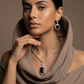 Noir Sovereign Solitaire Necklace Set – Dubai Prestige Edition