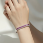 Pavé Bar Bangle – Fuchsia Pink (Silver tone)