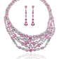 Blush Pink Cascade Necklace Set