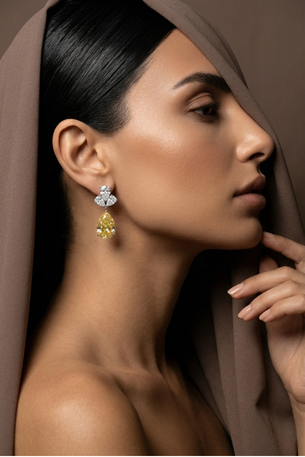 Golden Nights Solitaire Necklace set – Dubai Luxury Essentials