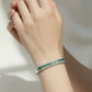 Pavé Bar Bangle – Emerald Green (Silver tone)