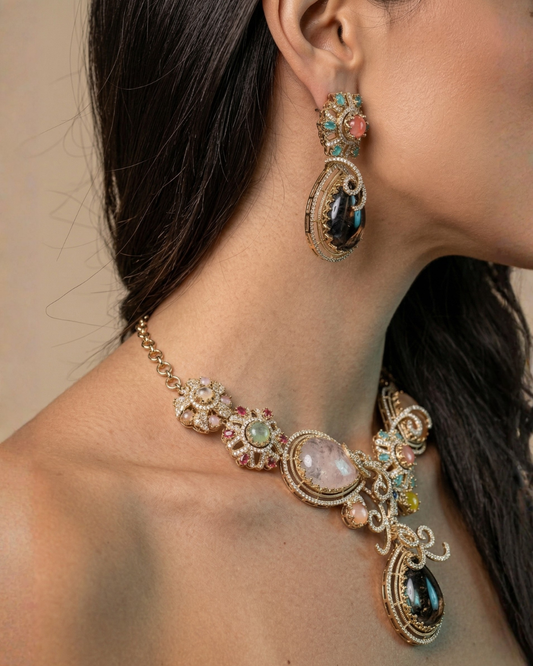 Polki Bridal Necklace Set – Indian Luxury