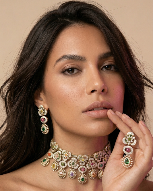 Kundan Jadau Necklace Set – Indian Luxury