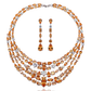 Citrine Cascade Statement Necklace Set