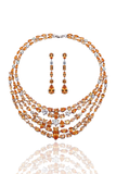Citrine Cascade Statement Necklace Set