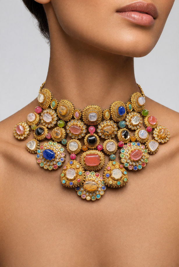 Navratan-Inspired Heritage Bridal Set