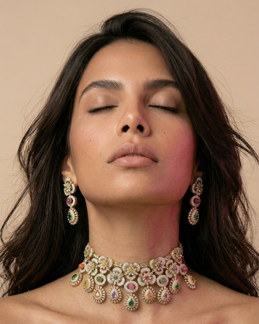 Kundan Jadau Necklace Set – Indian Luxury