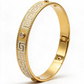 Ivory Grecian Gold Hinged Bangle