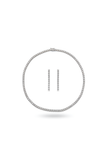 Petite Silver Tennis Necklace & Earring Set