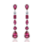 Ruby Cascade Statement Earring