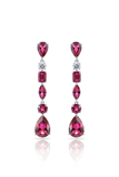 Ruby Cascade Statement Earring